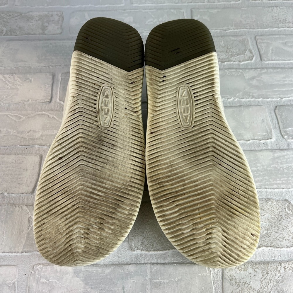 Keen KNX Leather Sneakers Womens 11 White Minimalist No Tie Lace Casual Neutral - Picture 7 of 14